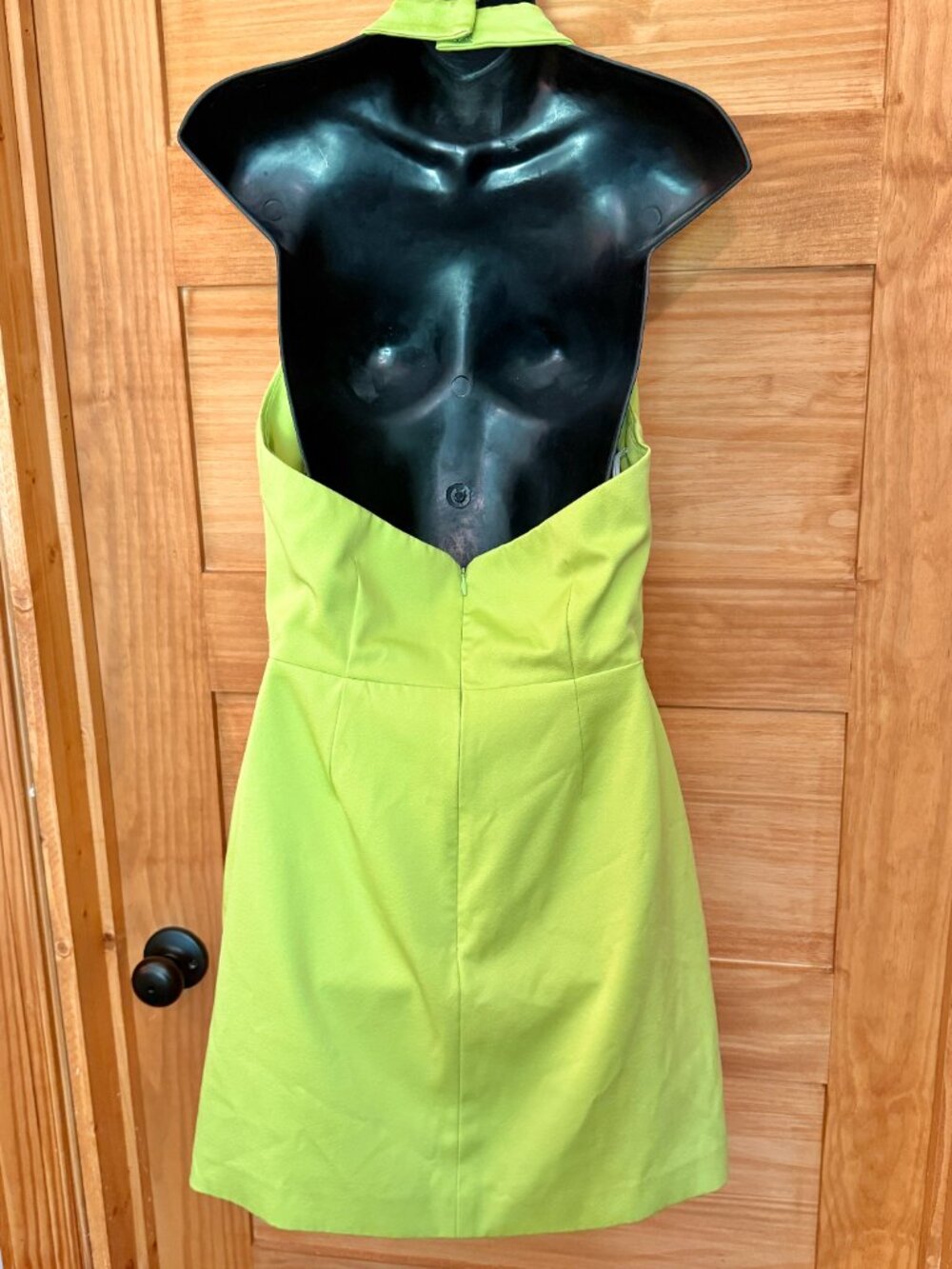 Elliatt x REVOLVE Regan Citrus Lime Green Halter Cut Out Mini Dress size M - Picture 5 of 7